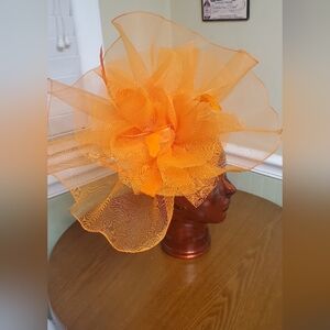 Elegant Orange Fascinator
